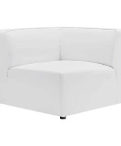 Modway Sectionals Mingle Vegan Leather Corner Chair White