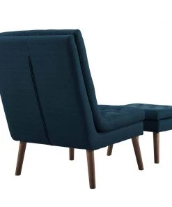 Modway Modify Upholstered Lounge Chair And Ottoman Azure