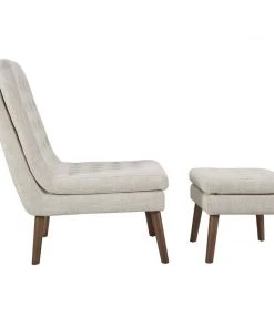 Modway Modify Upholstered Lounge Chair And Ottoman Beige