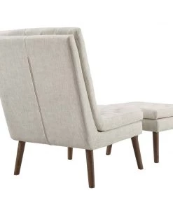Modway Modify Upholstered Lounge Chair And Ottoman Beige