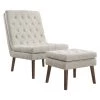 Modway Modify Upholstered Lounge Chair And Ottoman Beige