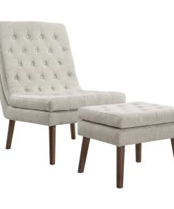 Modway Modify Upholstered Lounge Chair And Ottoman Beige