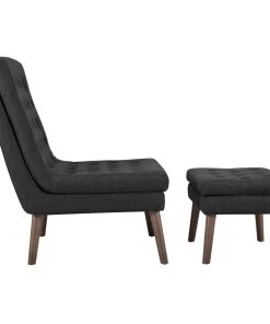 Modway Modify Upholstered Lounge Chair And Ottoman Gray