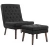 Modway Modify Upholstered Lounge Chair And Ottoman Gray