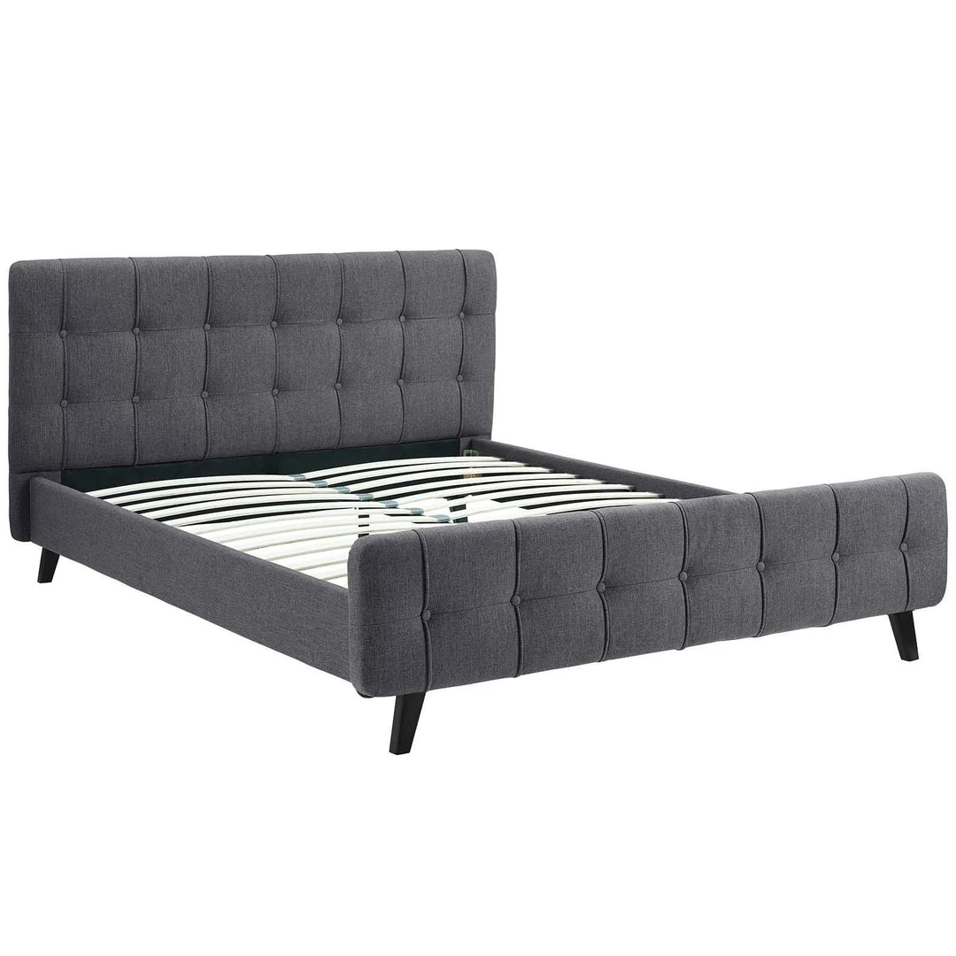 Modway Ophelia Queen Fabric Bed Gray 2 Modway Ophelia Queen Fabric Bed Gray
