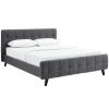 Modway Ophelia Queen Fabric Bed Gray