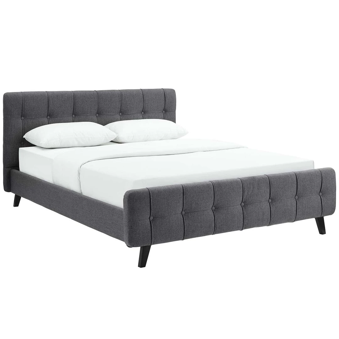 Modway Ophelia Queen Fabric Bed Gray 1 Modway Ophelia Queen Fabric Bed Gray