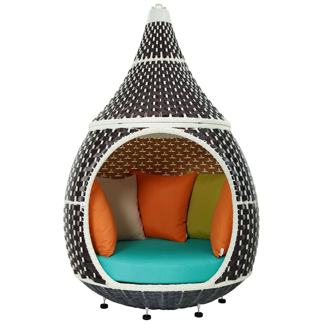 Modway Palace Outdoor Patio Wicker Rattan Hanging Pod Swing Chairs 3 Modway Palace Outdoor Patio Wicker Rattan Hanging Pod Swing Chairs