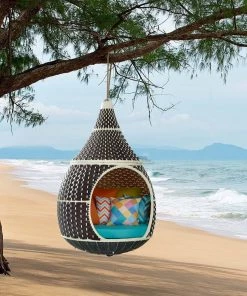 Modway Palace Outdoor Patio Wicker Rattan Hanging Pod Swing Chairs 23 Modway Palace Outdoor Patio Wicker Rattan Hanging Pod Swing Chairs