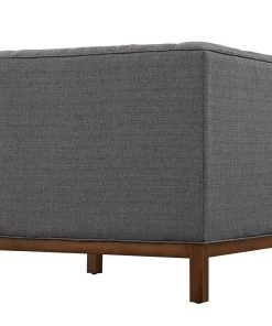 Modway Armchairs Panache Upholstered Fabric Armchair Gray