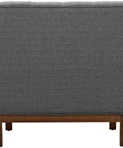 Modway Armchairs Panache Upholstered Fabric Armchair Gray