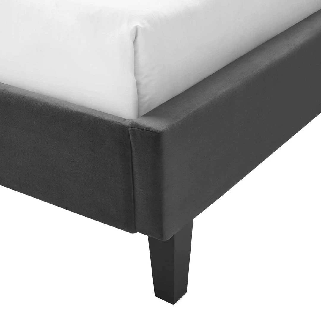 Modway Penelope Tufted Wingback Queen Performance Velvet Platform Bed Charcoal 6 Modway Penelope Tufted Wingback Queen Performance Velvet Platform Bed Charcoal