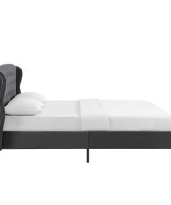 Modway Penelope Tufted Wingback Queen Performance Velvet Platform Bed Charcoal 11 Modway Penelope Tufted Wingback Queen Performance Velvet Platform Bed Charcoal