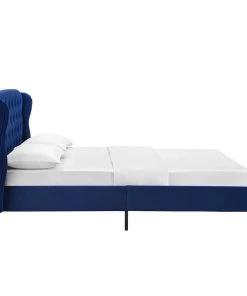 Modway Penelope Tufted Wingback Queen Performance Velvet Platform Bed Navy Beds 11 Modway Penelope Tufted Wingback Queen Performance Velvet Platform Bed Navy Beds