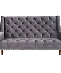 Modway Peruse Performance Velvet Loveseat Gray Loveseats