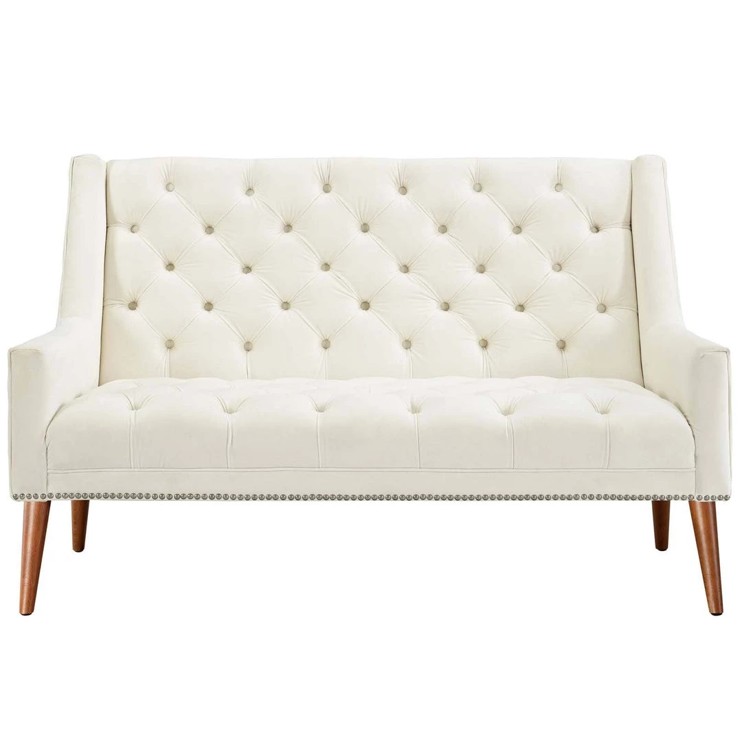 Modway Peruse Performance Velvet Loveseat Ivory 3 Modway Peruse Performance Velvet Loveseat Ivory