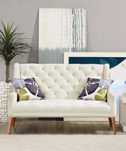 Modway Peruse Performance Velvet Loveseat Ivory 8 Modway Peruse Performance Velvet Loveseat Ivory