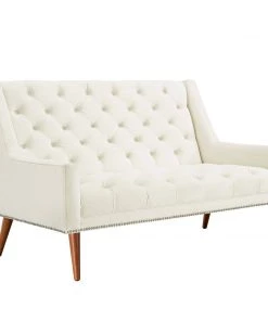Modway Peruse Performance Velvet Loveseat Ivory