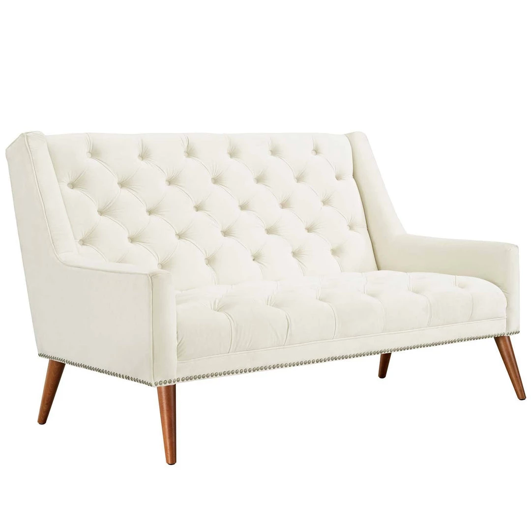 Modway Peruse Performance Velvet Loveseat Ivory 1 Modway Peruse Performance Velvet Loveseat Ivory