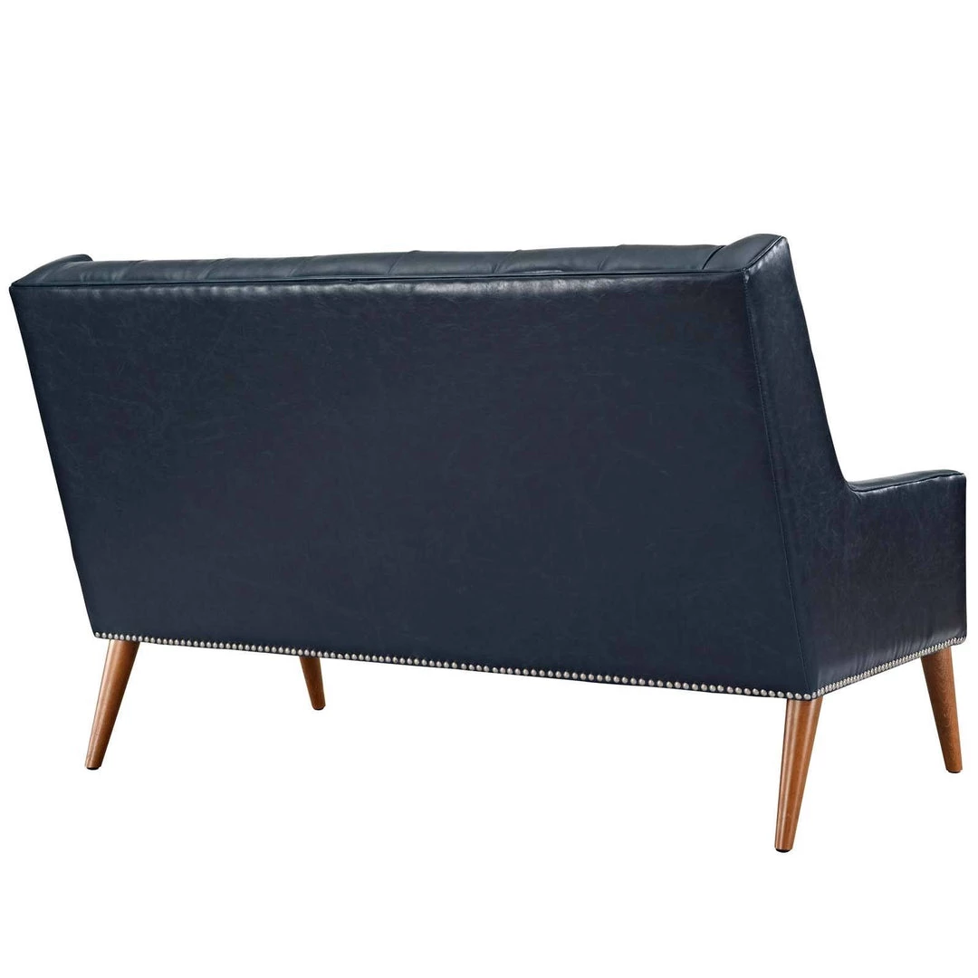 Modway Peruse Upholstered Vinyl Loveseat Blue Loveseats 2 Modway Peruse Upholstered Vinyl Loveseat Blue Loveseats