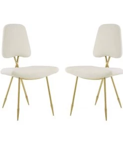 Modway Ponder Dining Side Chair Set Of 2 Ivory Dining Chairs