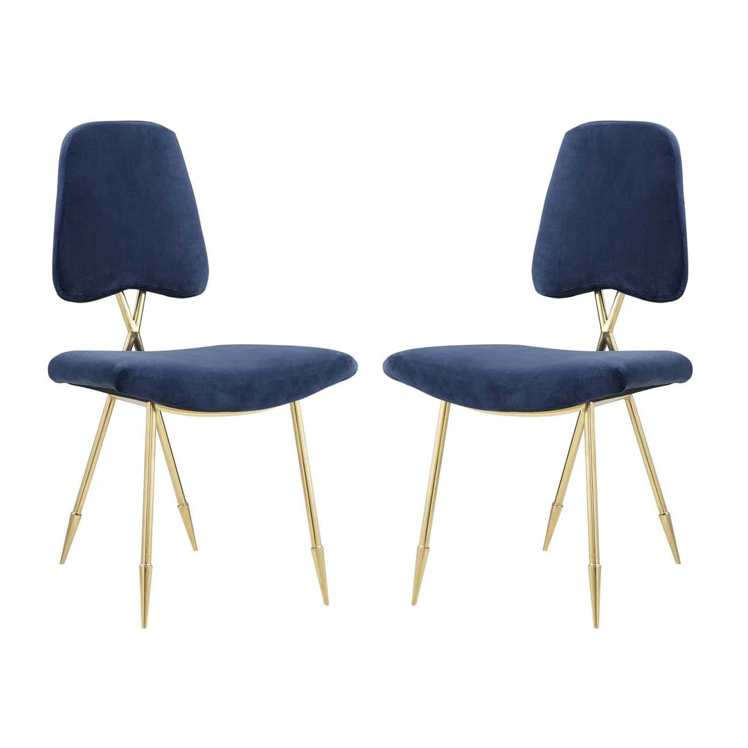 Modway Ponder Dining Side Chair Set Of 2 Navy 1 Modway Ponder Dining Side Chair Set Of 2 Navy
