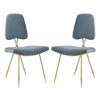 Modway Dining Chairs Ponder Dining Side Chair Set Of 2 Sea Blue