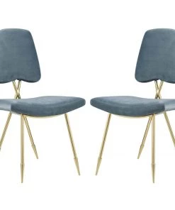 Modway Dining Chairs Ponder Dining Side Chair Set Of 2 Sea Blue