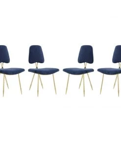 Modway Ponder Dining Side Chair Set Of 4 Navy Dining Chairs