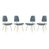 Modway Dining Chairs Ponder Dining Side Chair Set Of 4 Sea Blue