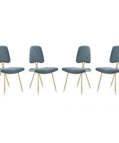 Modway Dining Chairs Ponder Dining Side Chair Set Of 4 Sea Blue
