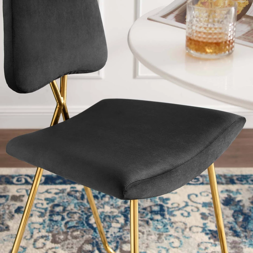 Modway Ponder Performance Velvet Bar Stool Black Stools 7 Modway Ponder Performance Velvet Bar Stool Black Stools