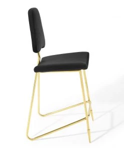 Modway Ponder Performance Velvet Bar Stool Black Stools 10 Modway Ponder Performance Velvet Bar Stool Black Stools