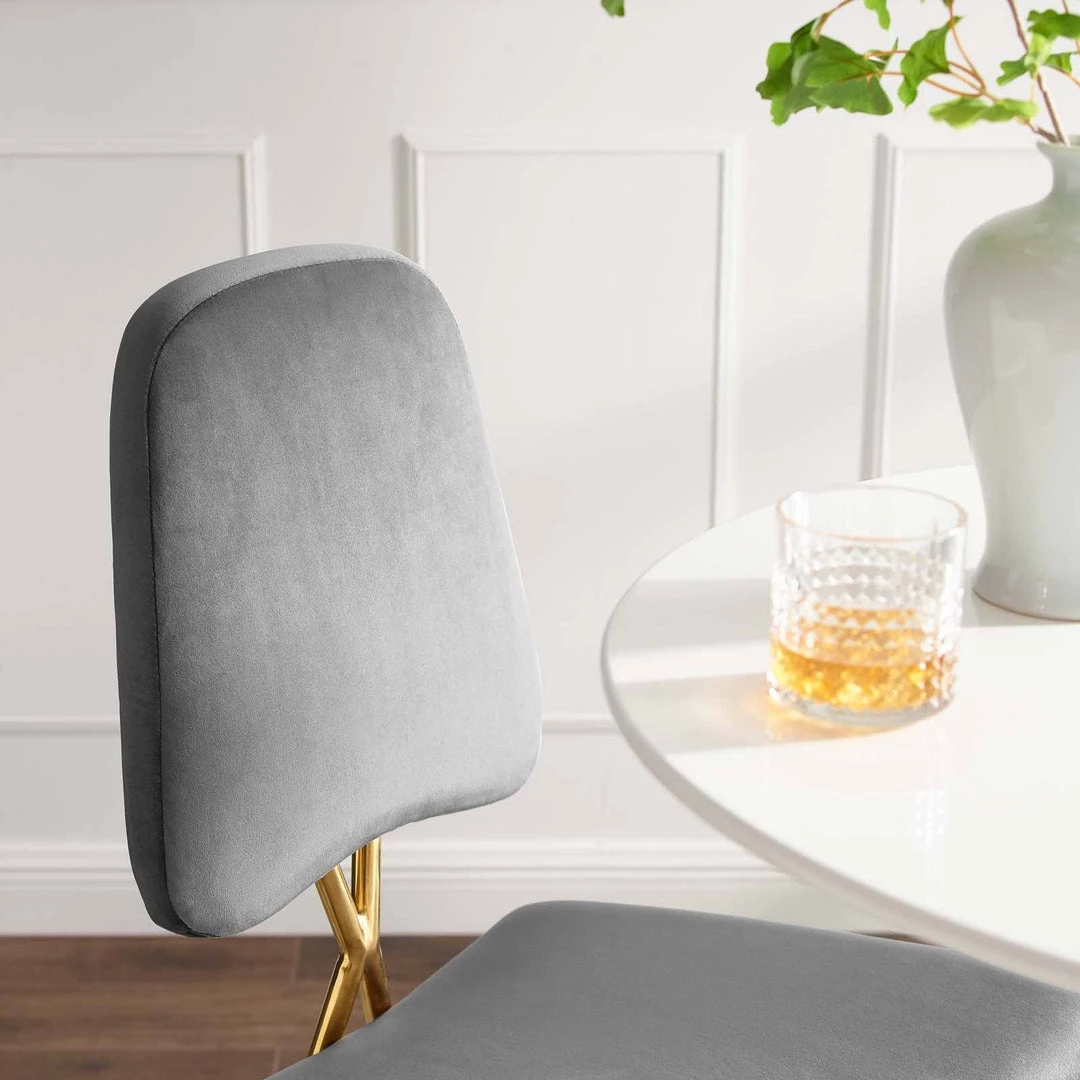 Modway Ponder Performance Velvet Bar Stool Gray Stools 7 Modway Ponder Performance Velvet Bar Stool Gray Stools