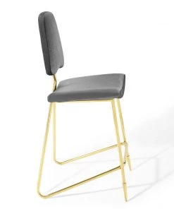 Modway Ponder Performance Velvet Bar Stool Gray Stools 10 Modway Ponder Performance Velvet Bar Stool Gray Stools