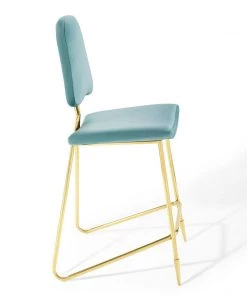 Modway Stools Ponder Performance Velvet Bar Stool Sea Blue 10 Modway Stools Ponder Performance Velvet Bar Stool Sea Blue