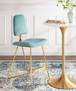Modway Stools Ponder Performance Velvet Bar Stool Sea Blue 15 Modway Stools Ponder Performance Velvet Bar Stool Sea Blue