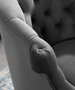 Modway Armchairs Precept Accent Performance Velvet Armchair Gray