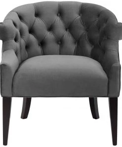 Modway Armchairs Precept Accent Performance Velvet Armchair Gray