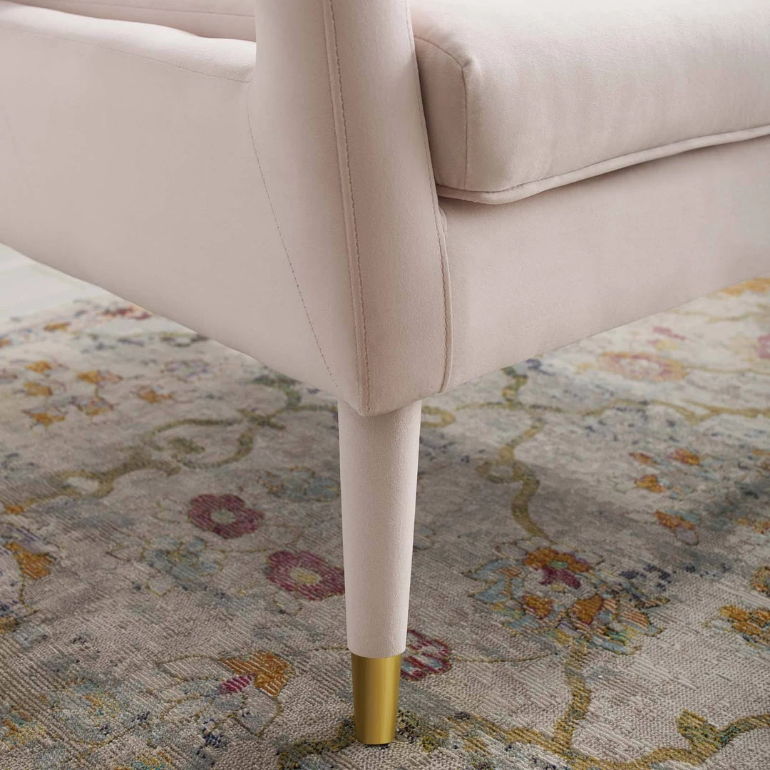 Modway Premise Accent Lounge Performance Velvet Armchair Pink 7 Modway Premise Accent Lounge Performance Velvet Armchair Pink