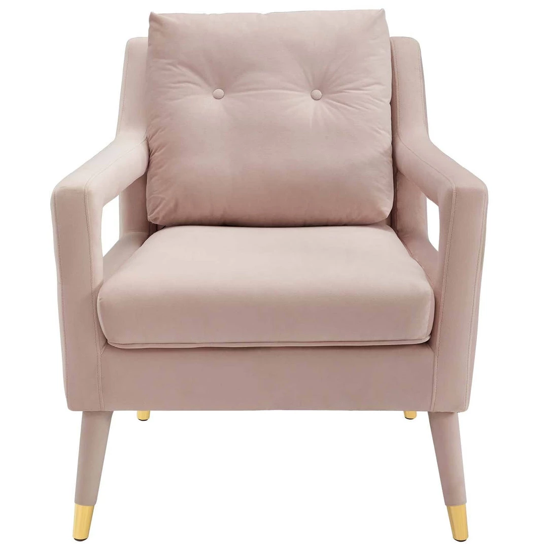 Modway Premise Accent Lounge Performance Velvet Armchair Pink 4 Modway Premise Accent Lounge Performance Velvet Armchair Pink
