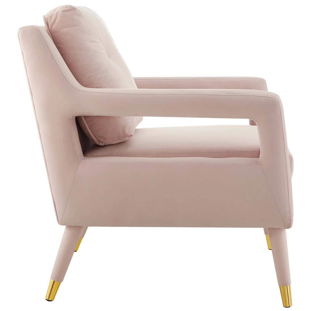 Modway Premise Accent Lounge Performance Velvet Armchair Pink 2 Modway Premise Accent Lounge Performance Velvet Armchair Pink