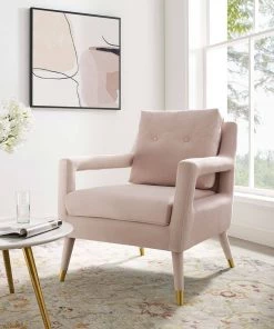 Modway Premise Accent Lounge Performance Velvet Armchair Pink 16 Modway Premise Accent Lounge Performance Velvet Armchair Pink