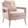 Modway Premise Accent Lounge Performance Velvet Armchair Pink