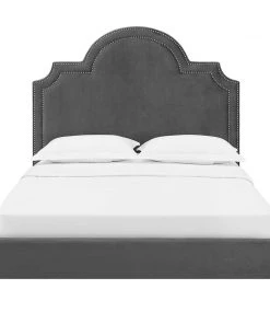 Modway Primrose Queen Performance Velvet Platform Bed Gray Beds 10 Modway Primrose Queen Performance Velvet Platform Bed Gray Beds