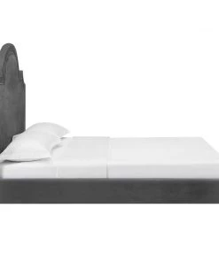 Modway Primrose Queen Performance Velvet Platform Bed Gray Beds 9 Modway Primrose Queen Performance Velvet Platform Bed Gray Beds