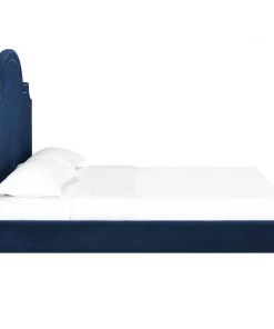 Modway Primrose Queen Performance Velvet Platform Bed Navy Beds 9 Modway Primrose Queen Performance Velvet Platform Bed Navy Beds