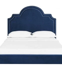Modway Primrose Queen Performance Velvet Platform Bed Navy Beds 10 Modway Primrose Queen Performance Velvet Platform Bed Navy Beds