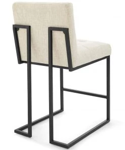 Modway Stools Privy Black Stainless Steel Fabric Counter Stool Set Of 2 Black Beige 7 Modway Stools Privy Black Stainless Steel Fabric Counter Stool Set Of 2 Black Beige