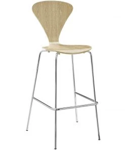 Modway Stools Privy Gold Stainless Steel Performance Velvet Bar Stool Set Of 2 Gold Ivory